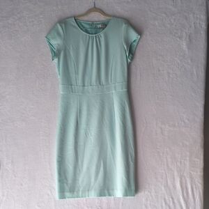 DownEast Women's Light Blue Modest Short Sleeve Midi Dress Size‎ M